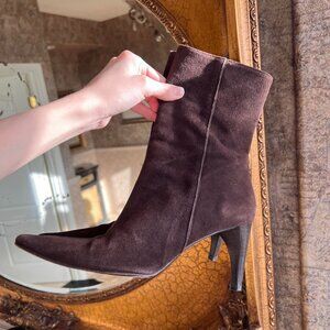 Vintage Brown Suede Boots